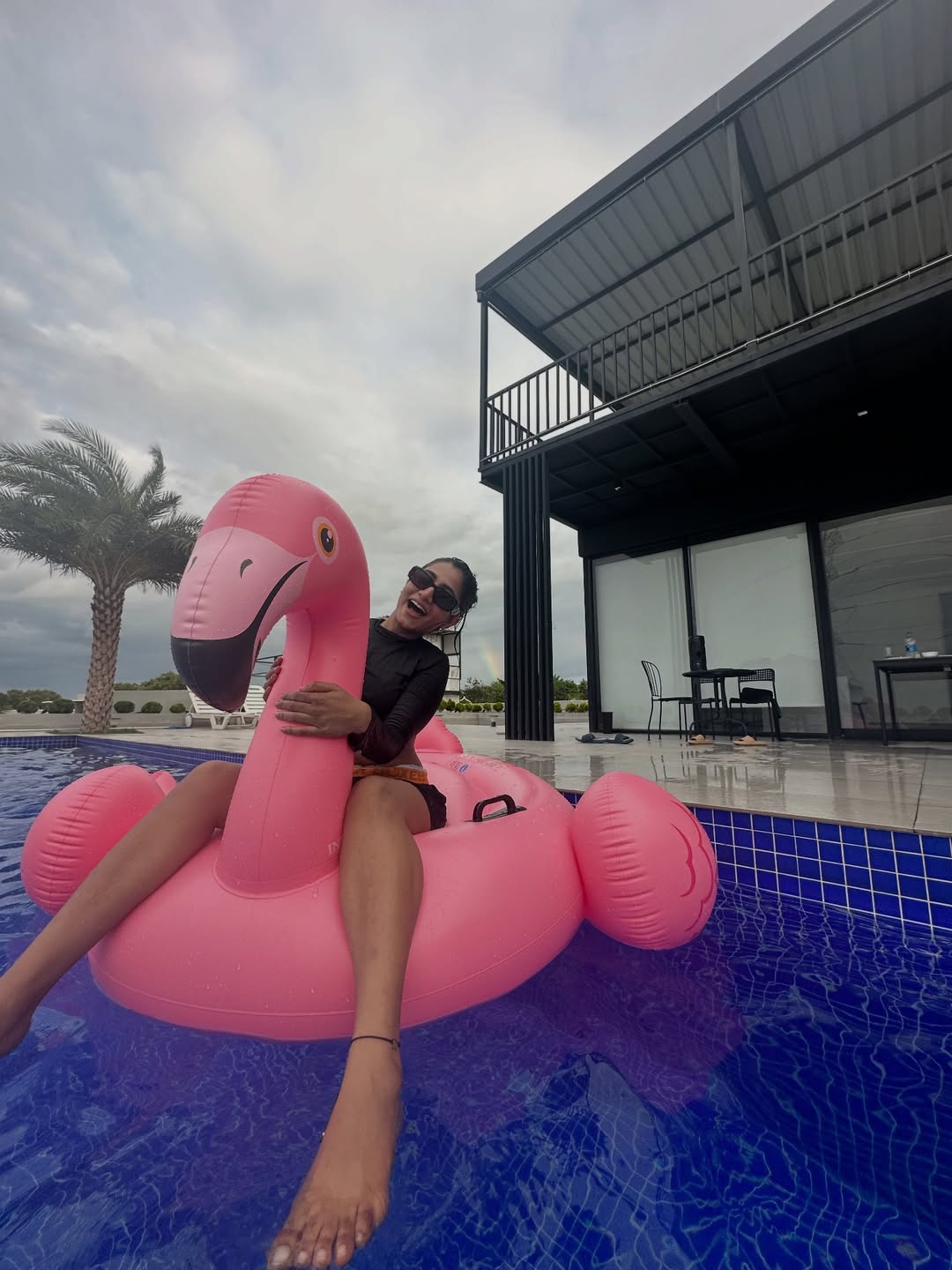 Nayani Pavani Enjoying in Swimming Pool