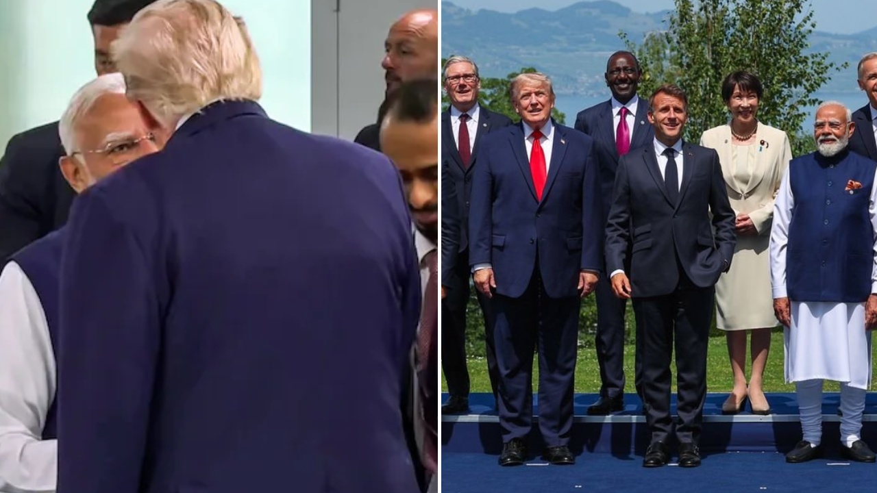 PM Modi- Trump : మోదీ, ట్రంప్ ఫేస్ టు ఫేస్.. టారిఫ్‌లు, ఇరాన్ వార్ తర్వాత ఇదే.. కలిసినప్పుడు రియాక్షన్స్ చూడండి..