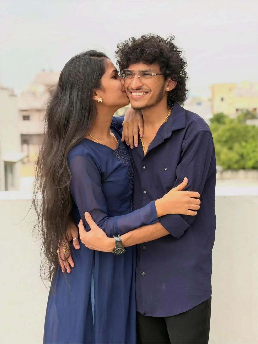 Patas Praveen Shares Photos with Wife Kadem Vamshitha