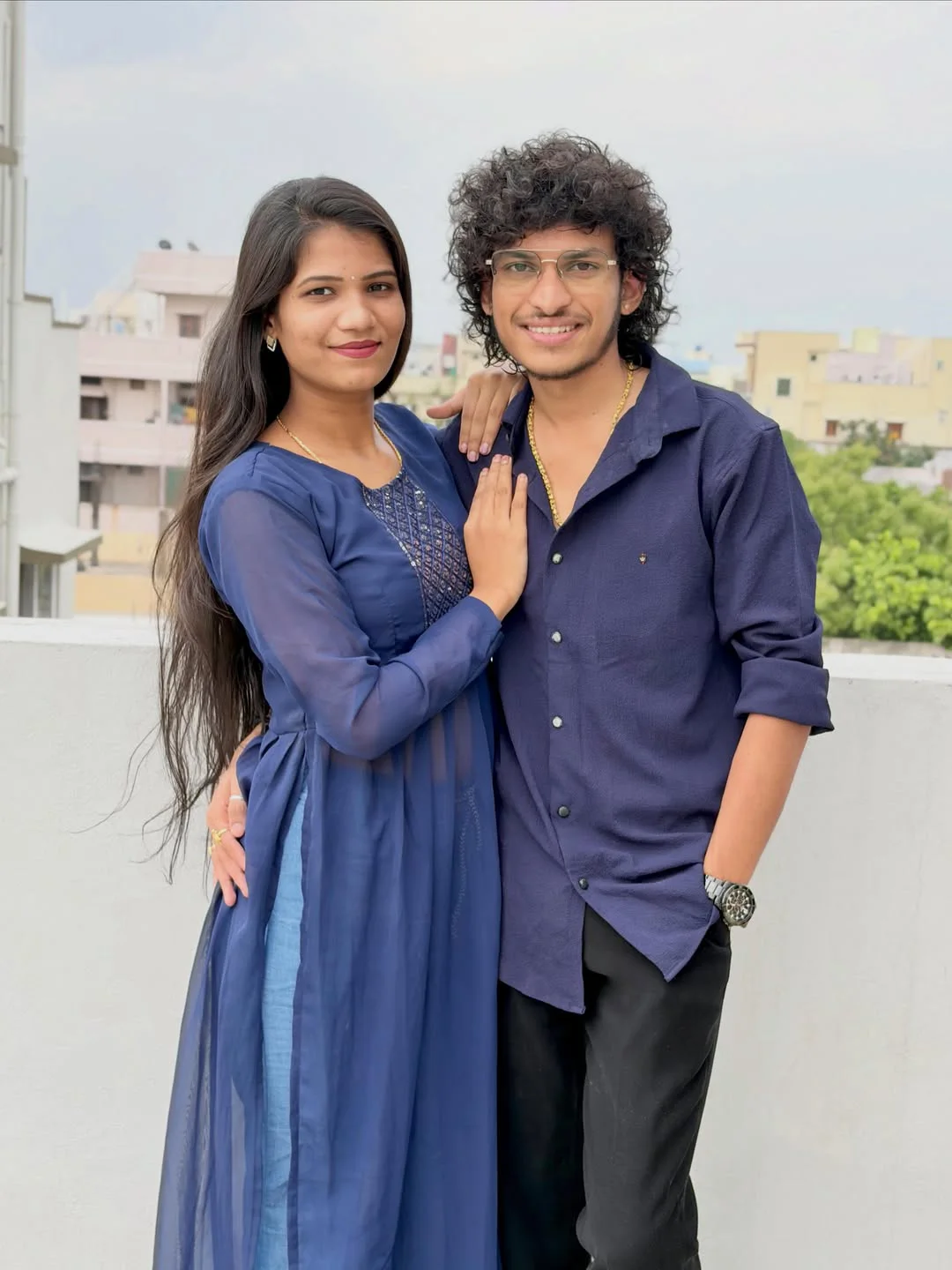 Patas Praveen Shares Photos with Wife Kadem Vamshitha