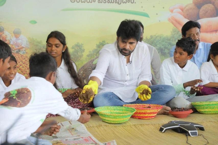 AP Deputy CM Pawan Kalyan Preparing Seed Balls