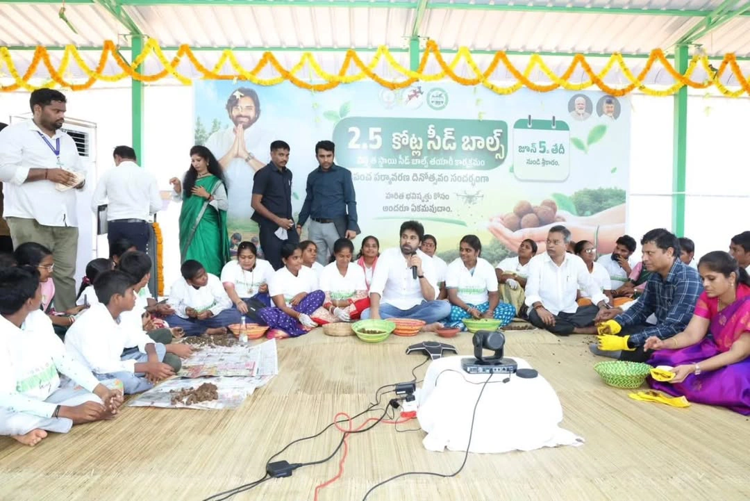 AP Deputy CM Pawan Kalyan Preparing Seed Balls