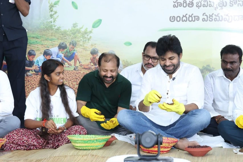AP Deputy CM Pawan Kalyan Preparing Seed Balls