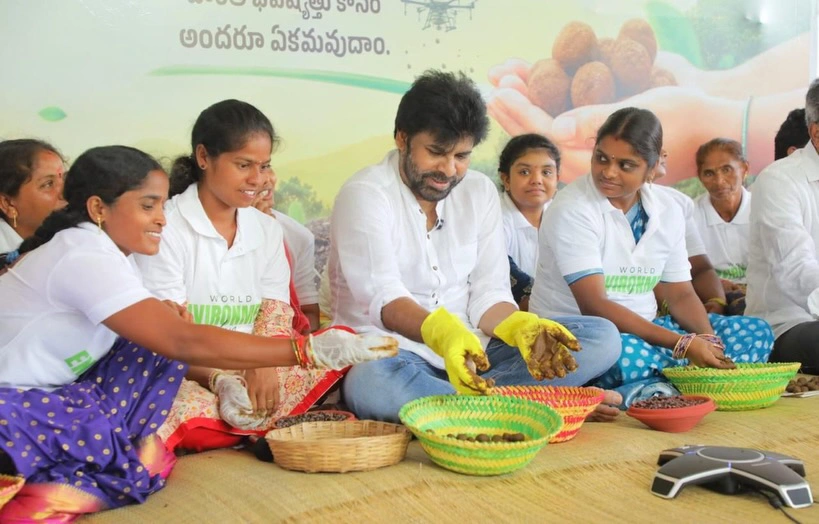 AP Deputy CM Pawan Kalyan Preparing Seed Balls