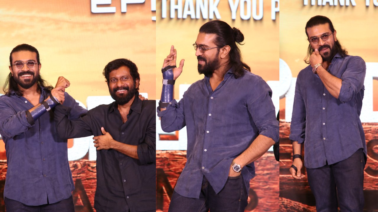 Peddi Thank You Meet : రామ్ చరణ్ పెద్ది థ్యాంక్యూ మీట్.. ఫొటోలు..