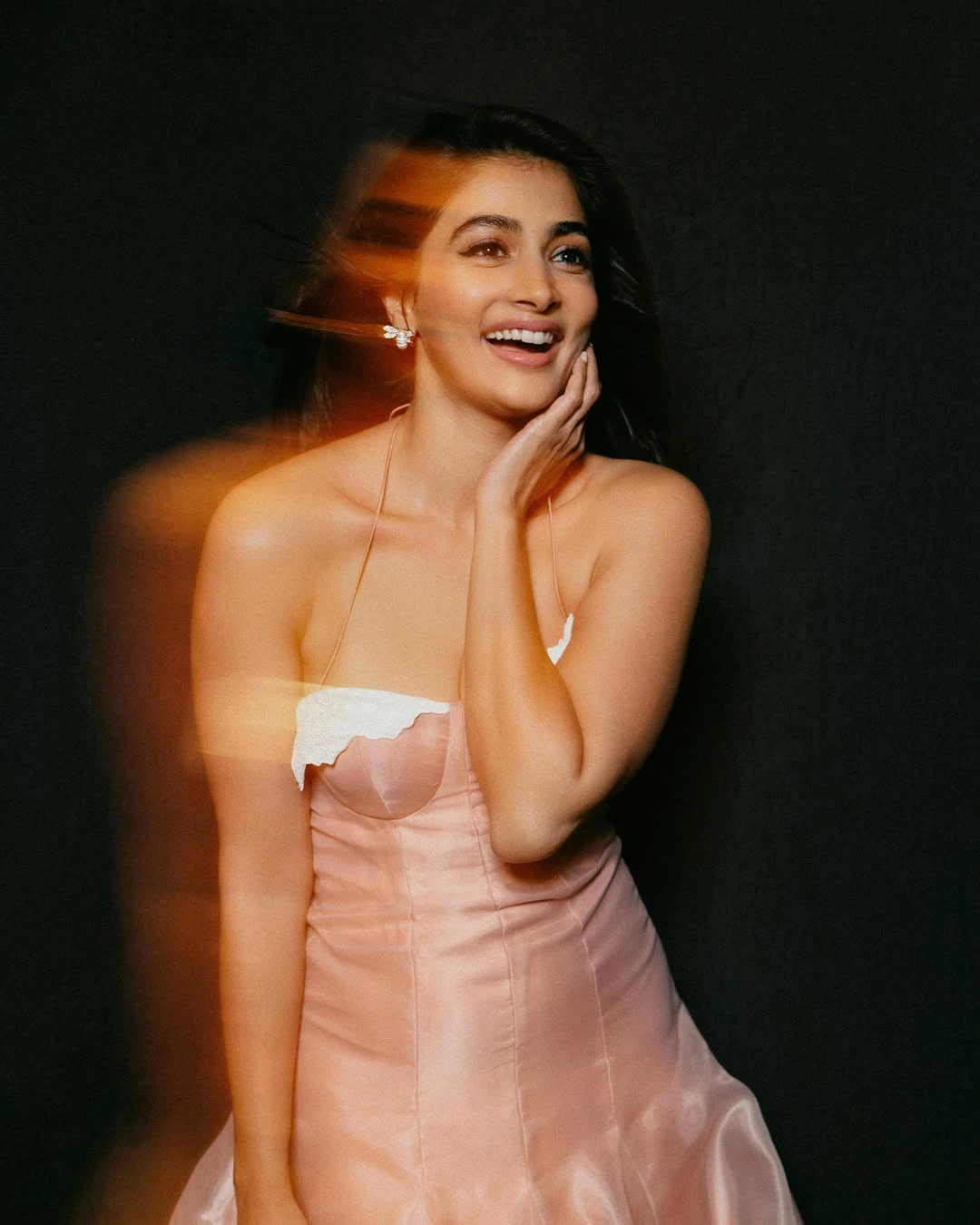Pooja Hegde Poses in Long Frock