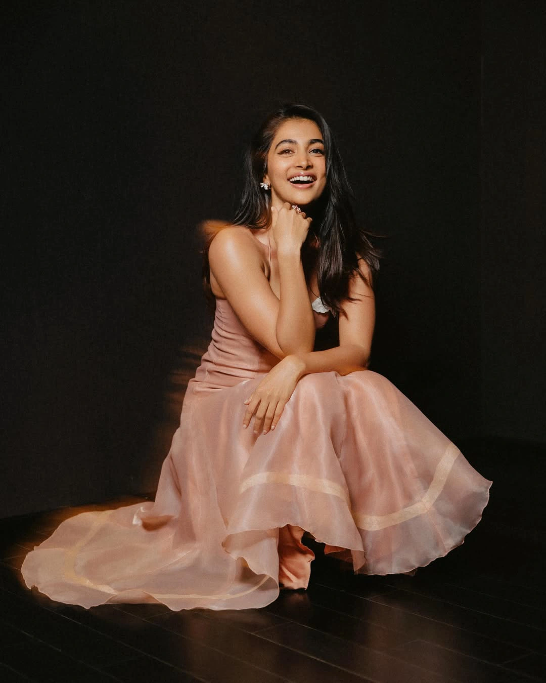 Pooja Hegde Poses in Long Frock