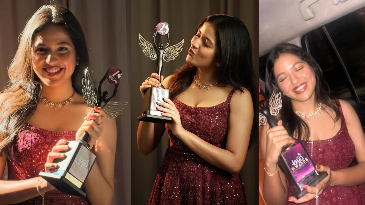 Tejaswi : అవార్డు గెలుచుకున్న ఆనందంలో రాంబాయి.. ఫొటోలు..