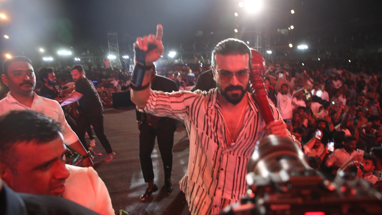 Ram Charan Photos from Peddi Pre Release Event