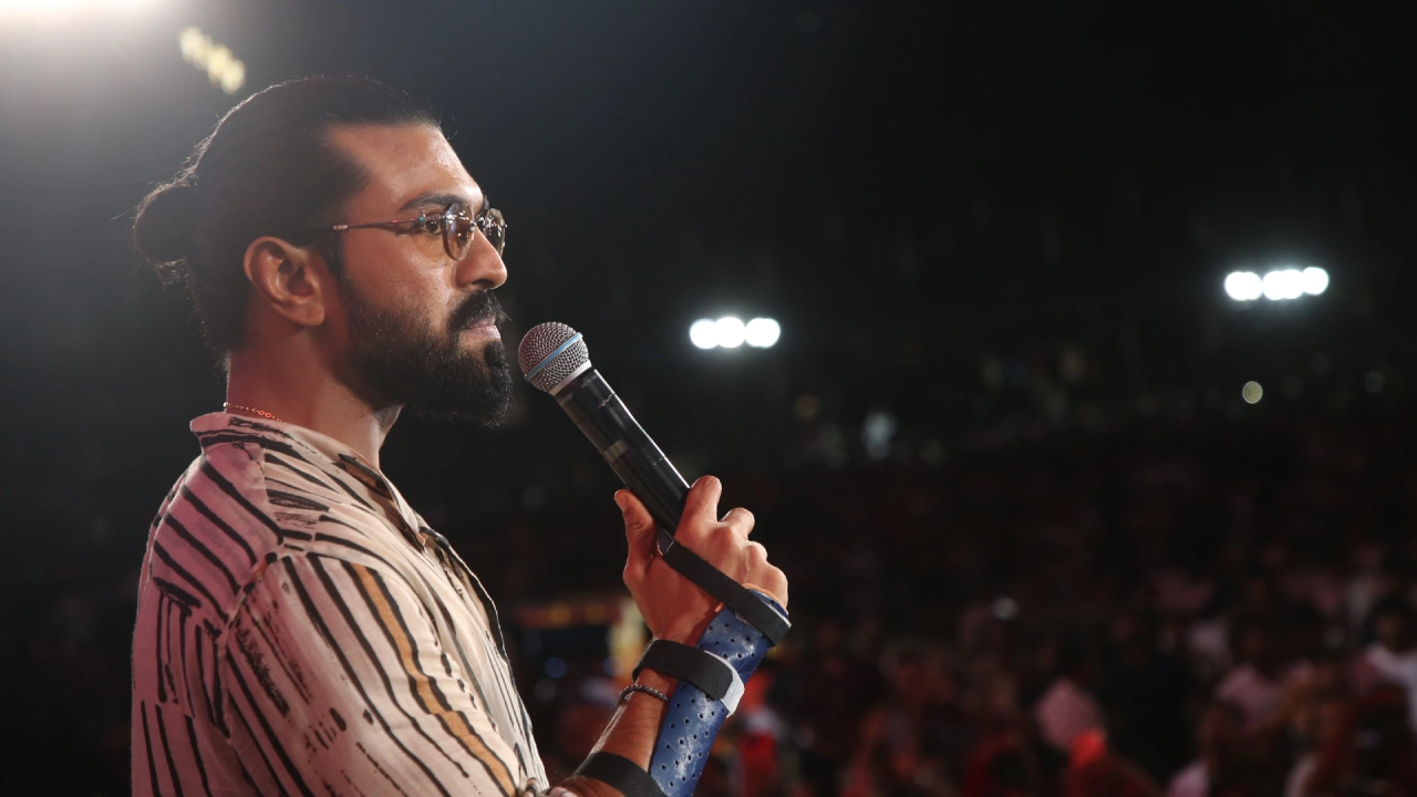 Ram Charan Photos from Peddi Pre Release Event