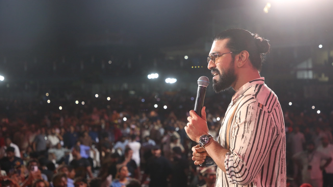 Ram Charan Photos from Peddi Pre Release Event