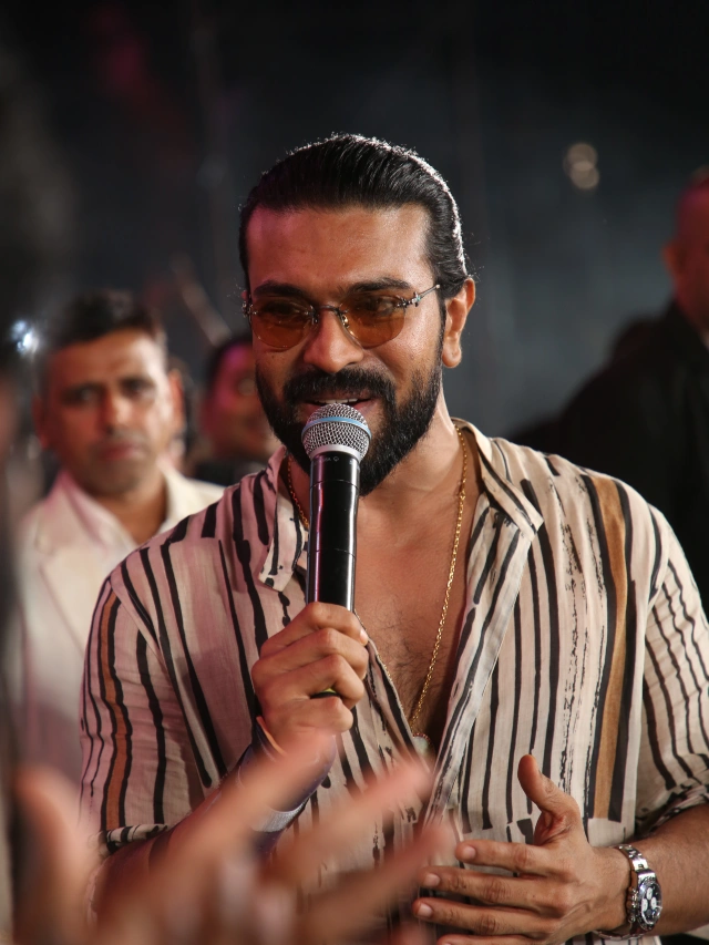 Ram Charan Photos from Peddi Pre Release Event