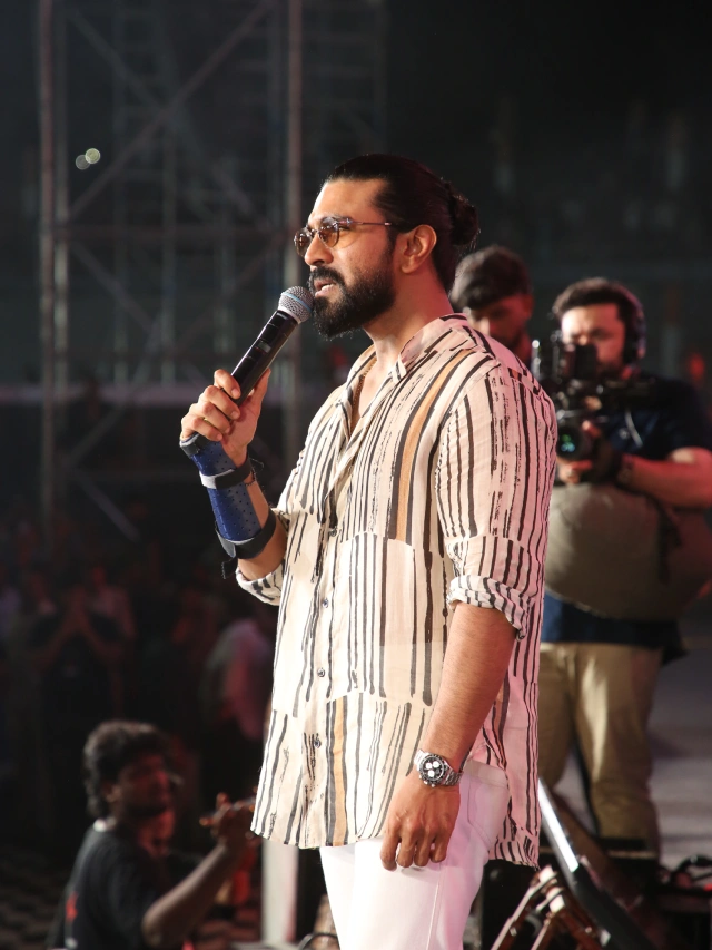 Ram Charan Photos from Peddi Pre Release Event