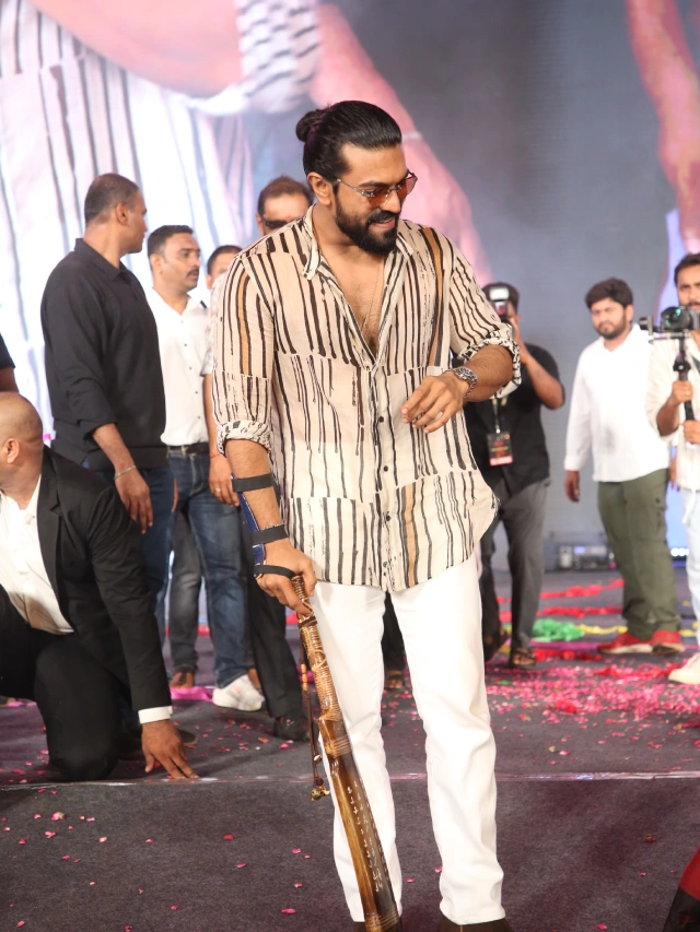 Ram Charan Photos from Peddi Pre Release Event