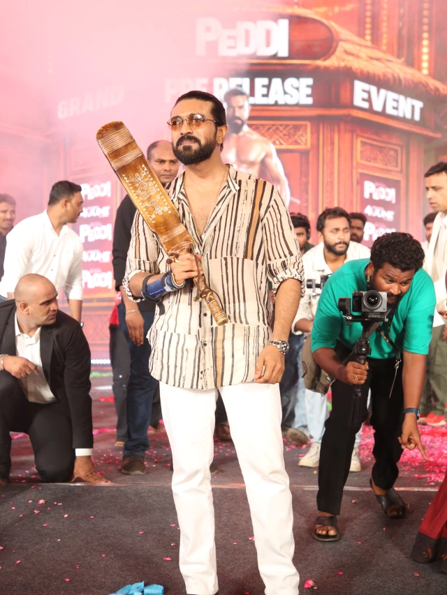 Ram Charan Photos from Peddi Pre Release Event