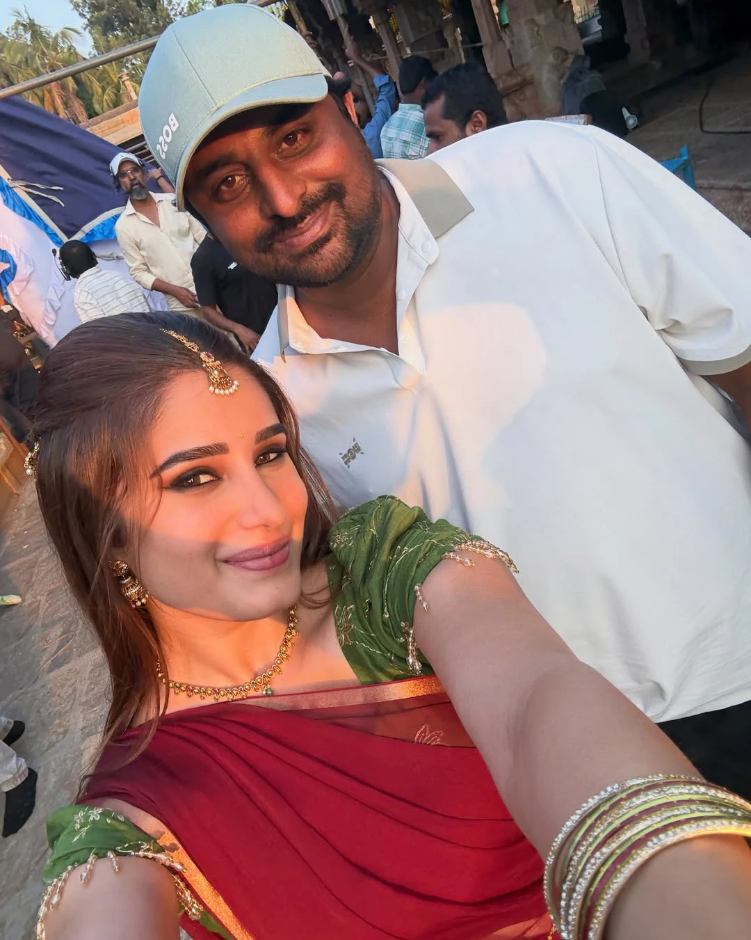 Rasha Thadani Shares Srinivasa Mangapuram Working Stills