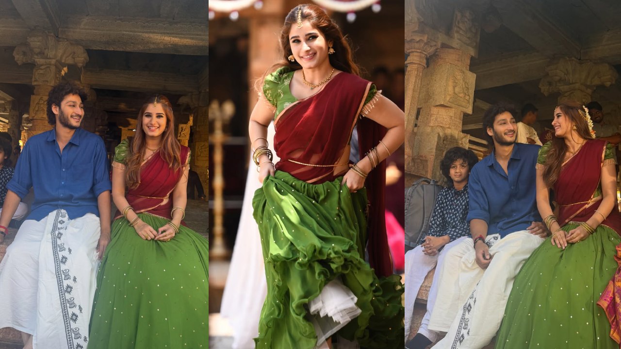 Rasha Thadani : శ్రీనివాస మంగాపురం వర్కింగ్ స్టిల్స్ షేర్ చేసిన రాషా తడాని.. మహేష్ బాబు అన్న కొడుకుతో..