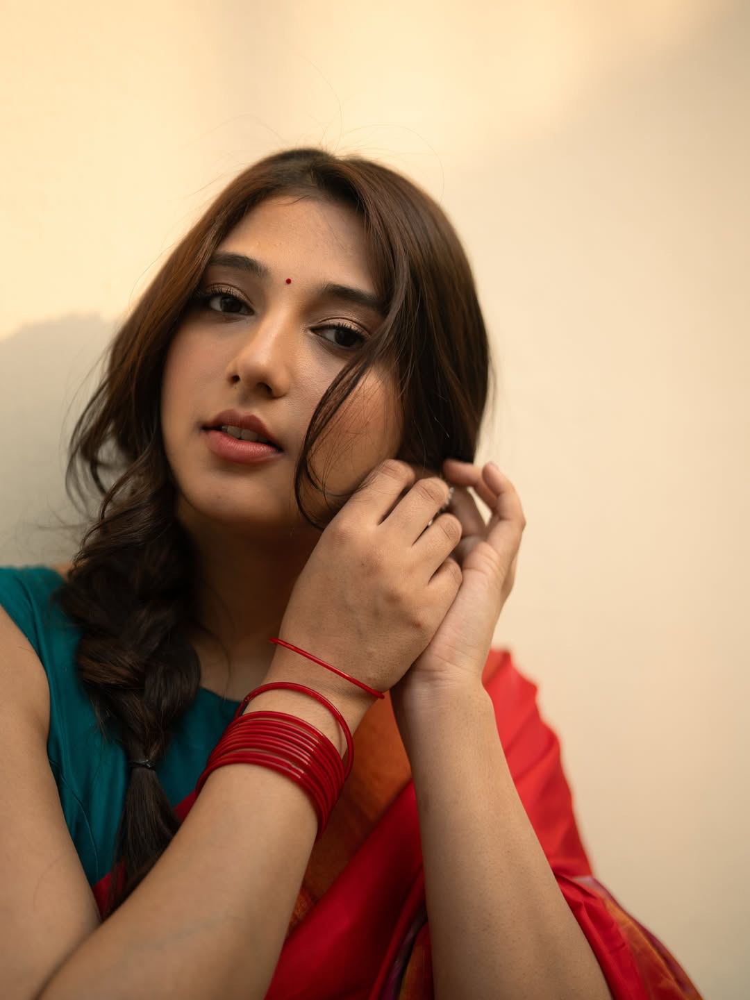 Ritika Nayak Cute Photos in Saree