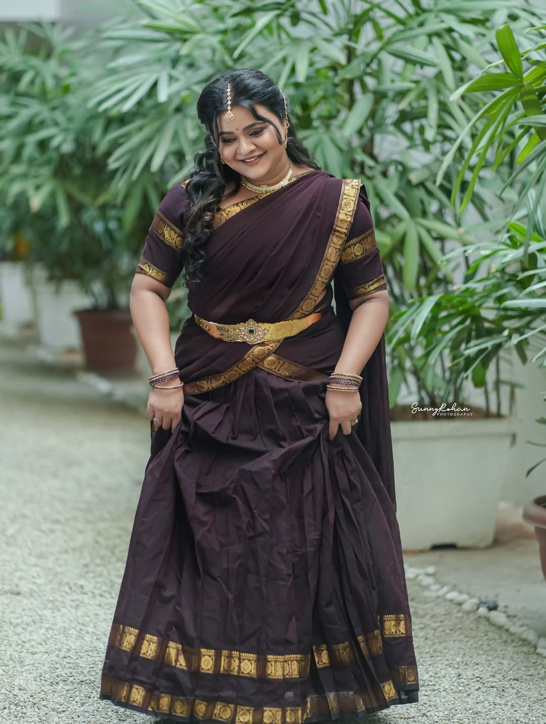 Lady Comedian Rohini Traditional Looks