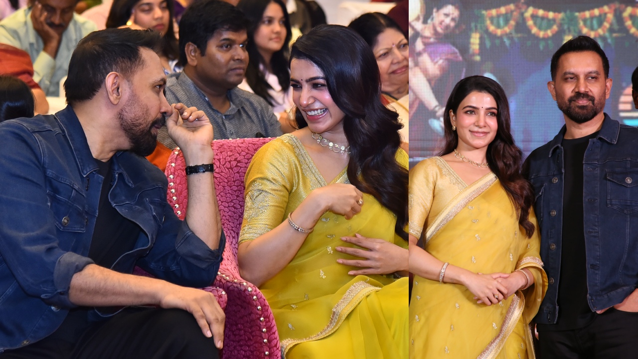Samantha Raj Nidimoru : ‘మా ఇంటి బంగారం’ ప్రీ రిలీజ్ ఈవెంట్.. భర్తతో కలిసి సందడి చేసిన సమంత.. ఫొటోలు..
