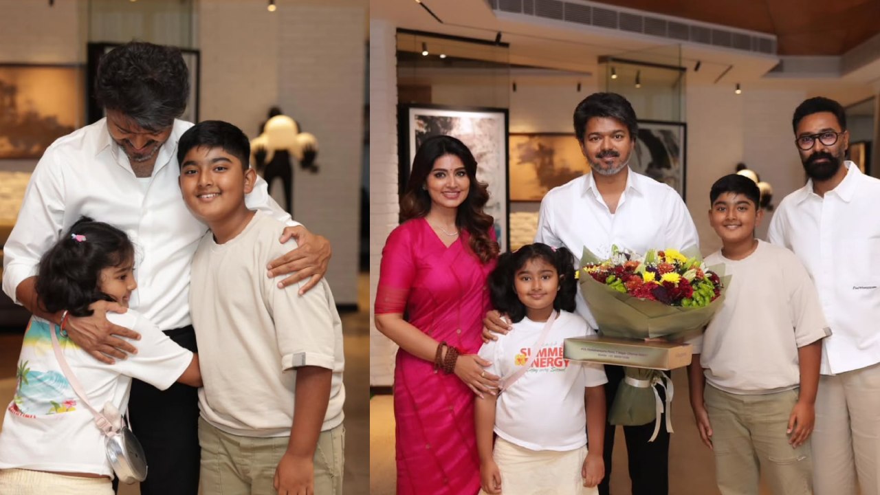 Sneha Meets CM Vijay : ఫ్యామిలీతో సీఎం విజయ్‌ని కలిసిన స్నేహ.. విజయ్ ని హత్తుకున్న స్నేహ కూతురు.. ఫొటోలు..