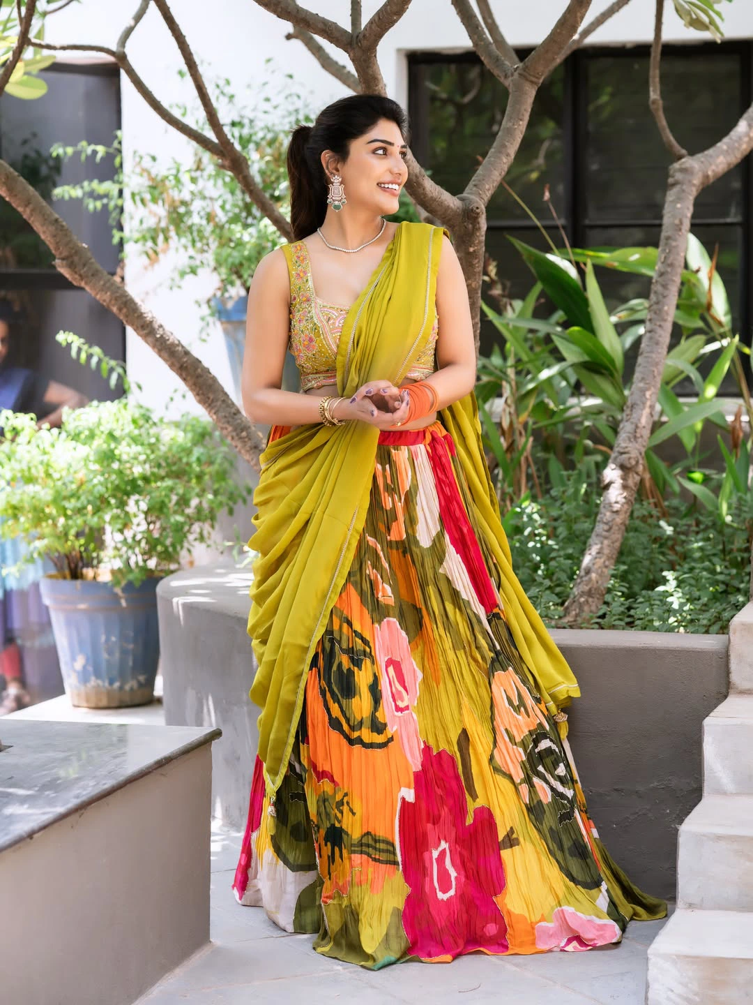 Supritha Stunning Looks in Half Saree