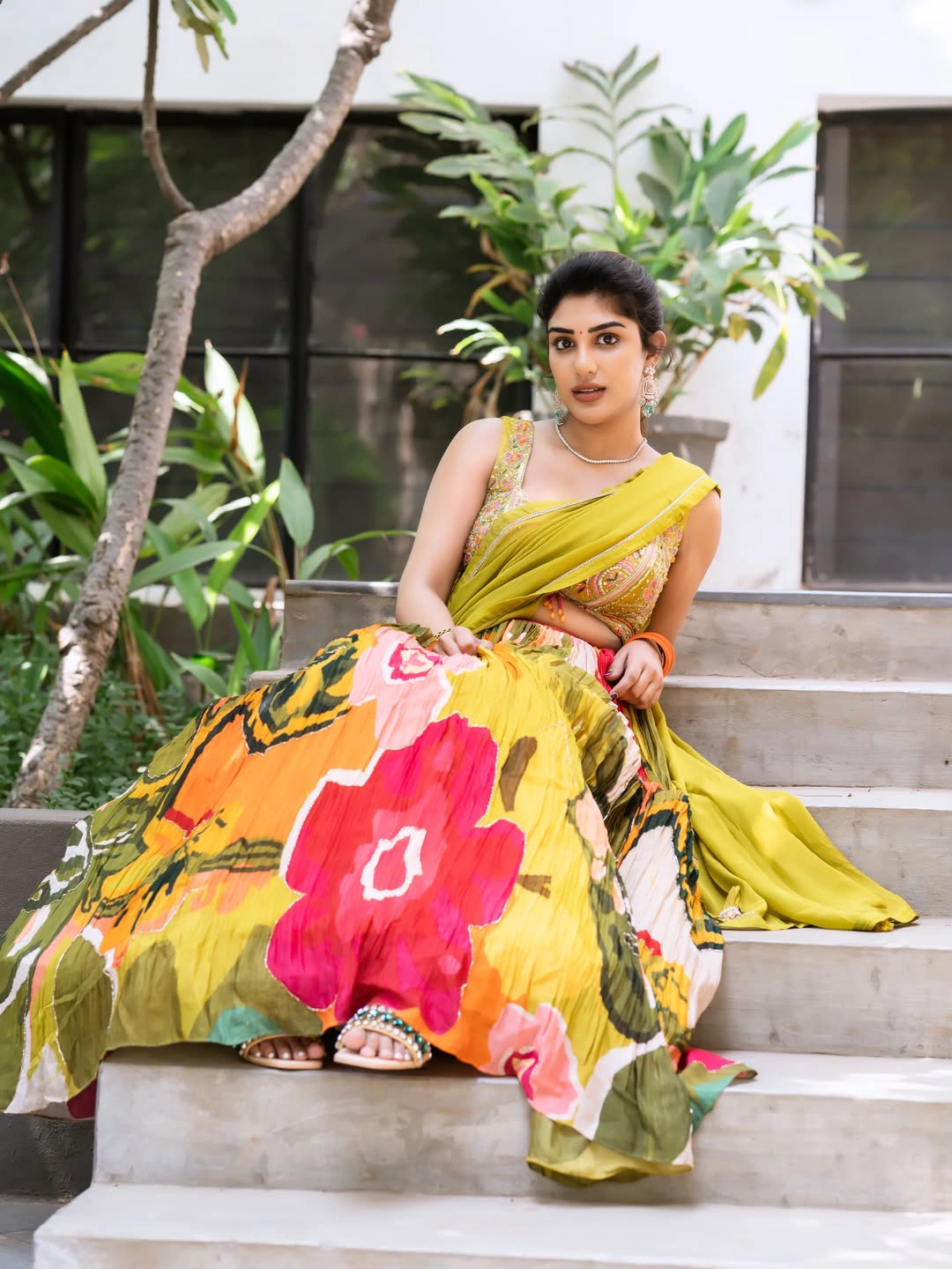 Supritha Stunning Looks in Half Saree