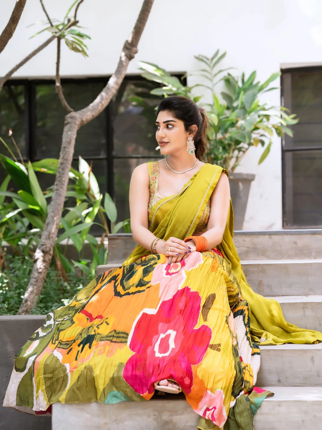 Supritha Stunning Looks in Half Saree