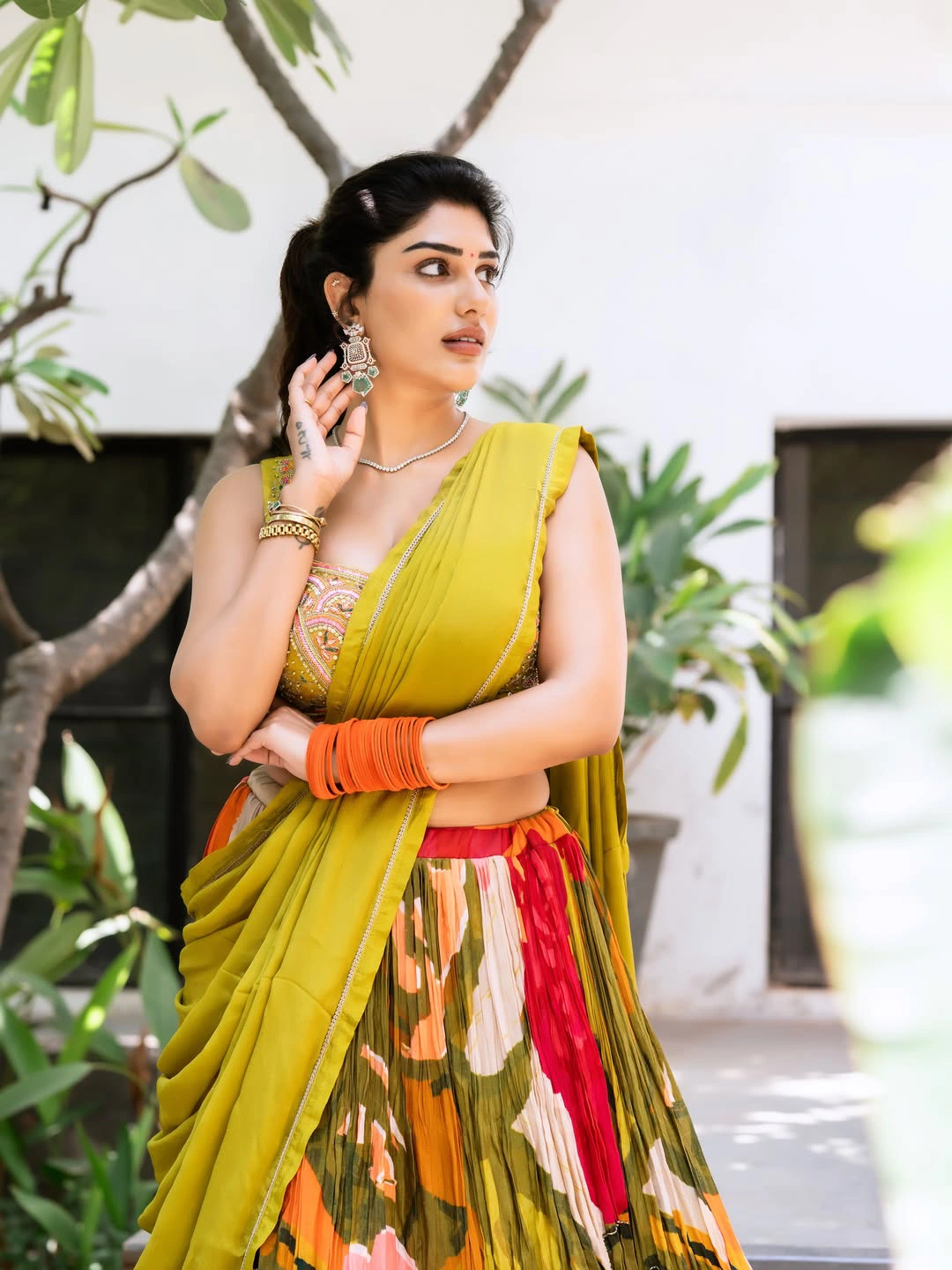 Supritha Stunning Looks in Half Saree