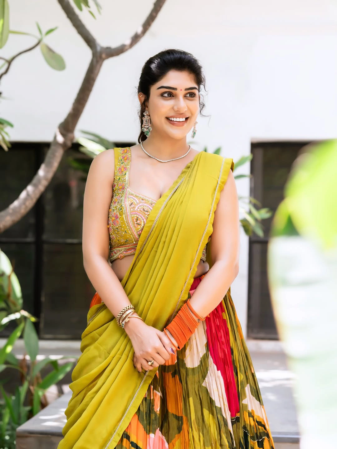 Supritha Stunning Looks in Half Saree