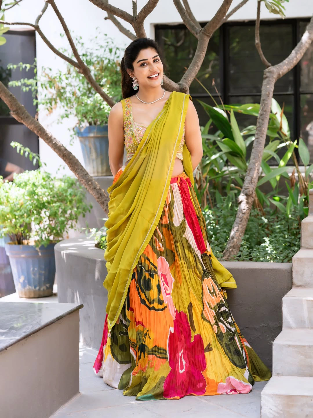 Supritha Stunning Looks in Half Saree