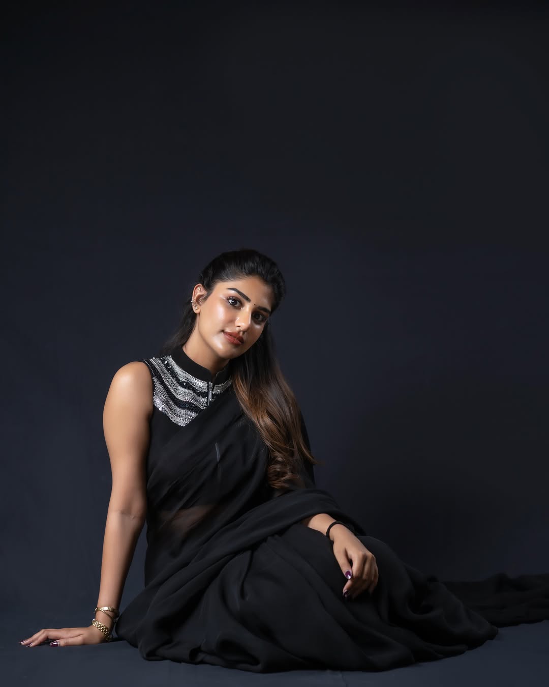 Supritha Stunning Looks in Black Saree