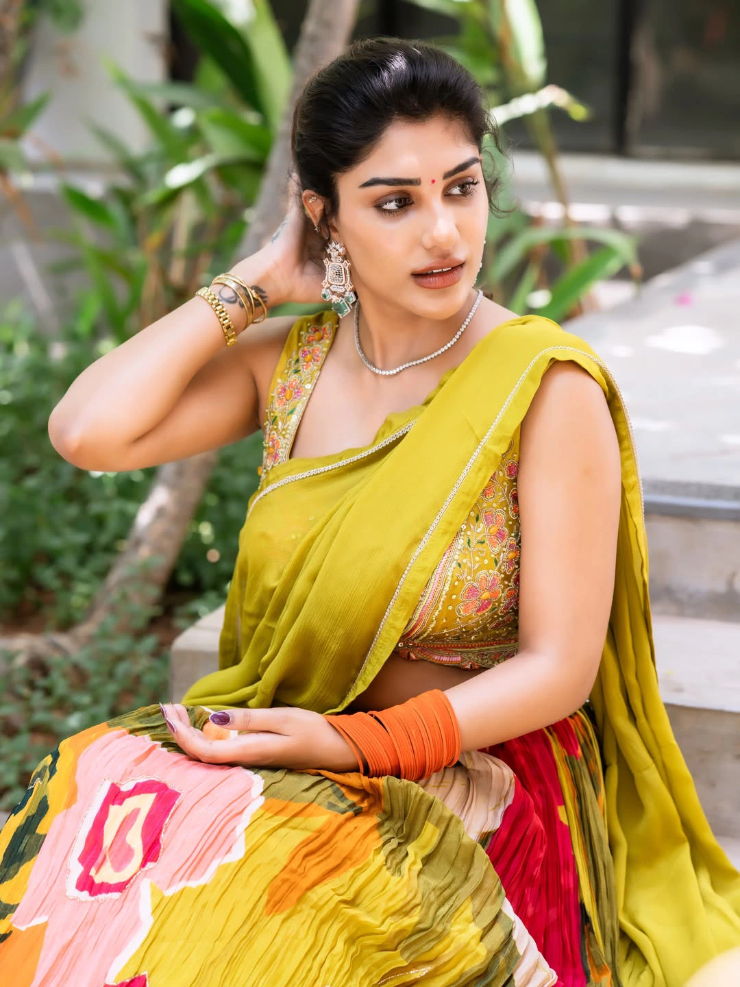 Supritha Stunning Looks in Half Saree