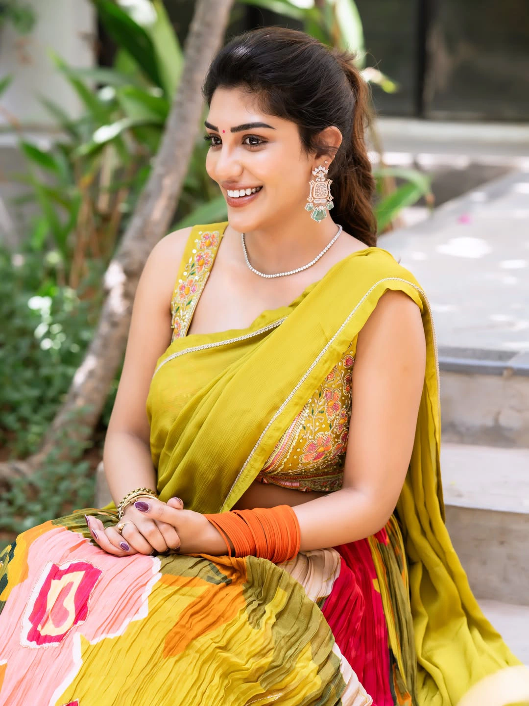 Supritha Stunning Looks in Half Saree