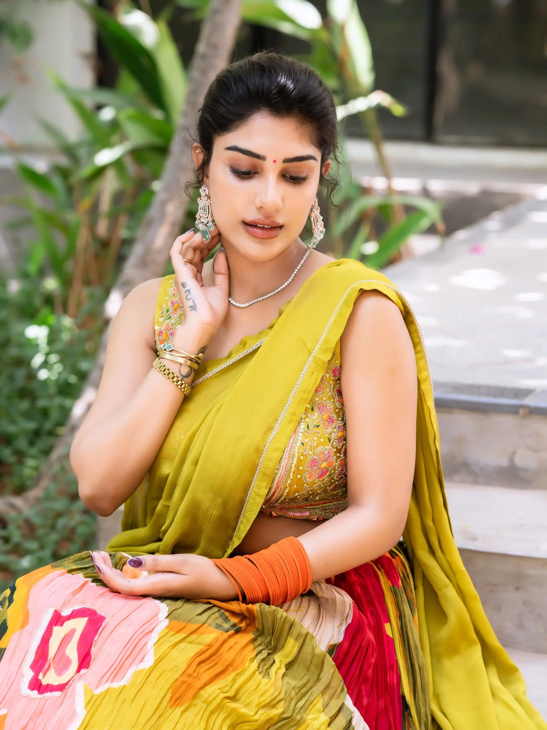 Supritha Stunning Looks in Half Saree