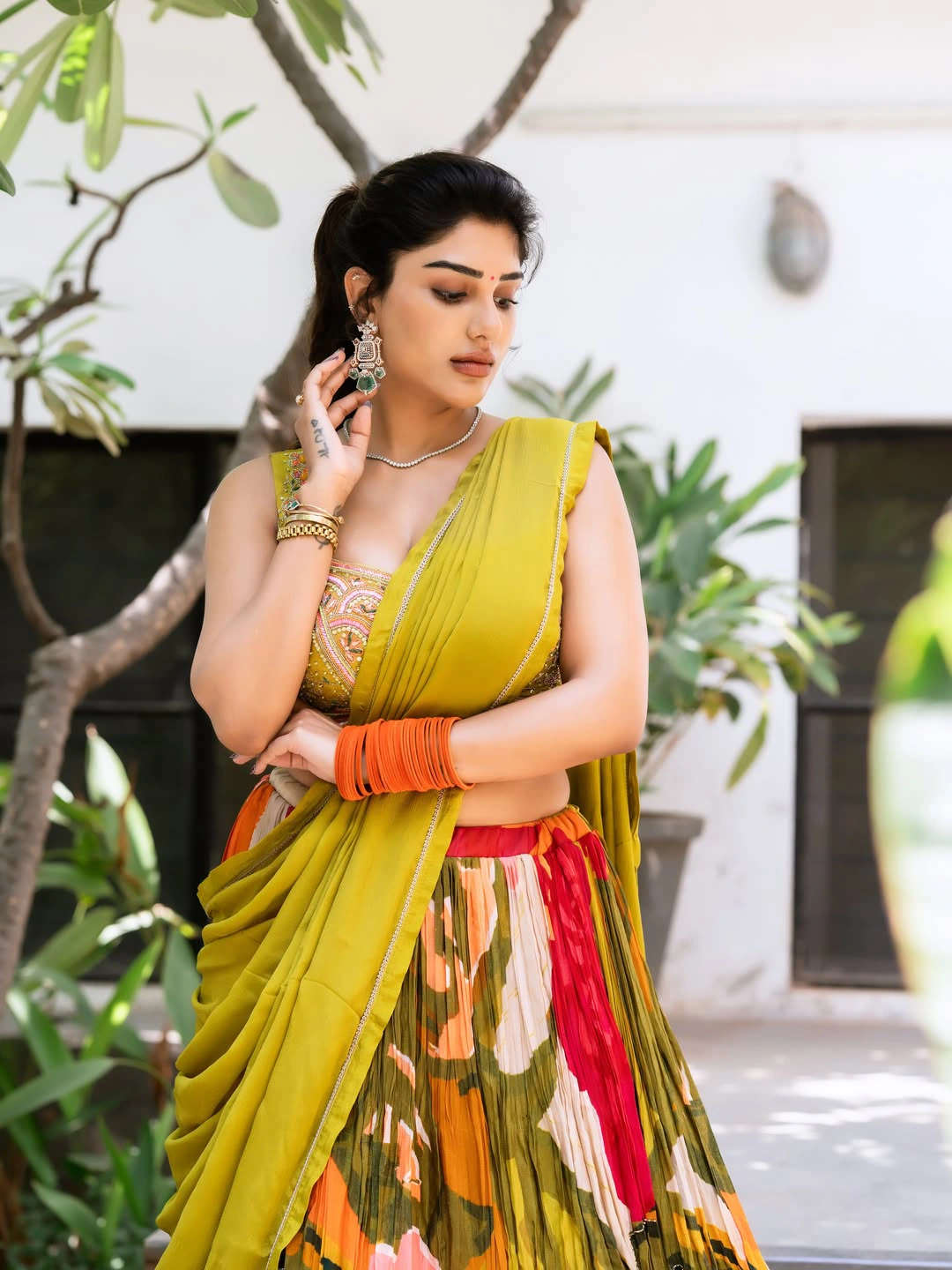 Supritha Stunning Looks in Half Saree