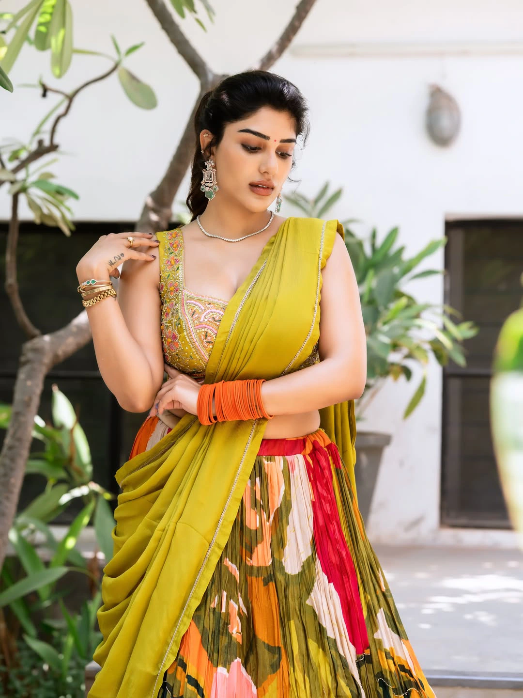 Supritha Stunning Looks in Half Saree