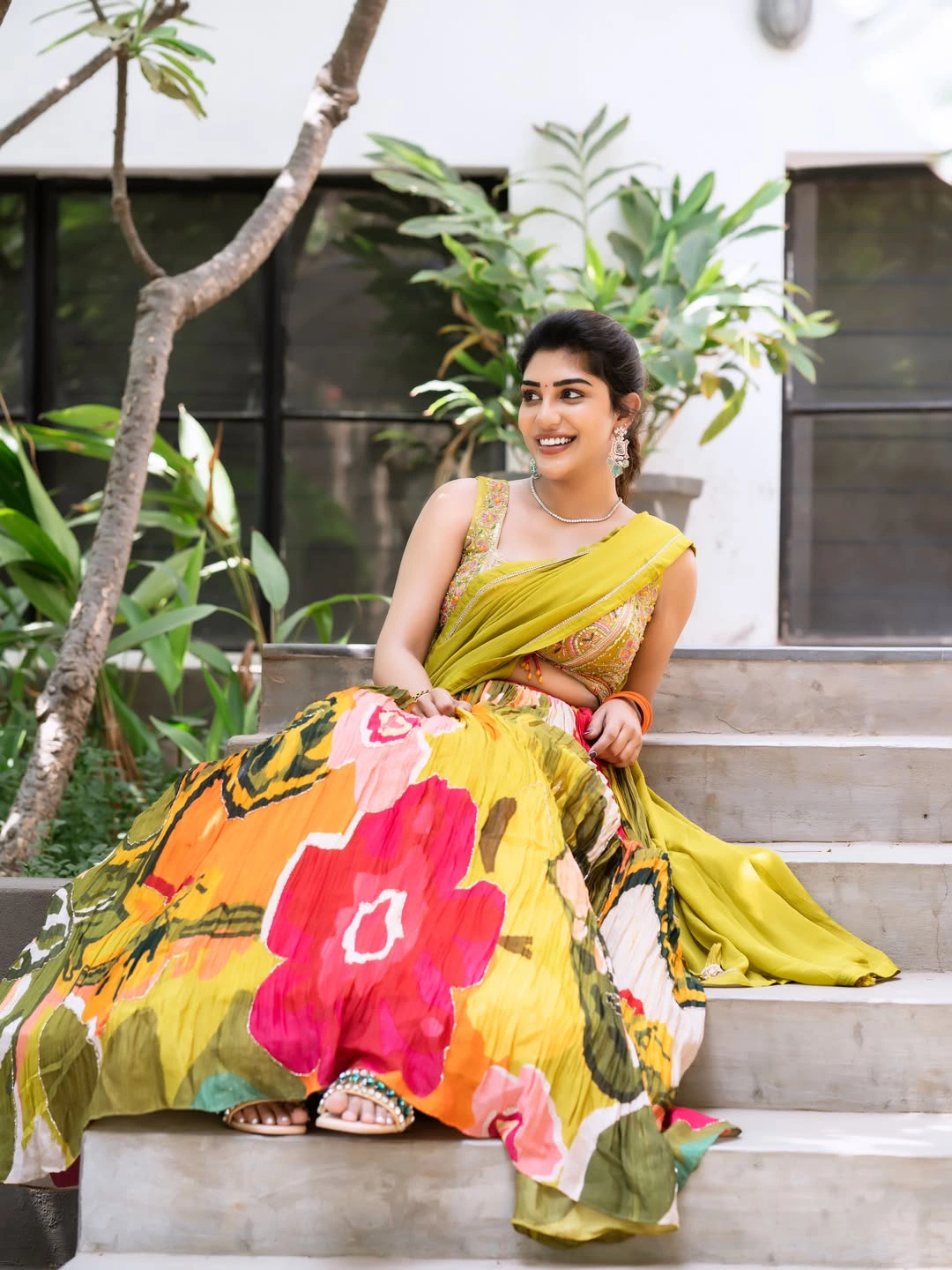 Supritha Stunning Looks in Half Saree