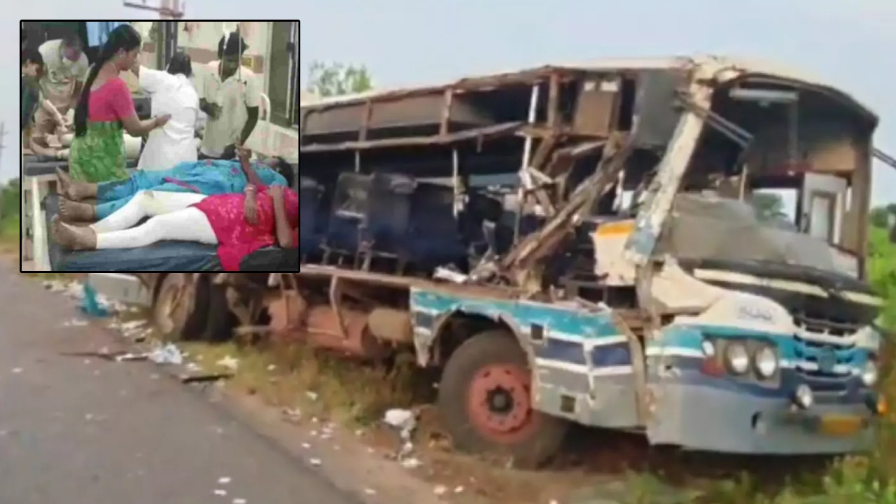 Tirupati Road Accident : తిరుపతిలో ఘోర రోడ్డు ప్రమాదం.. బస్సు- లారీ ఢీకొనడంతో.. 30మందికిపైగా..