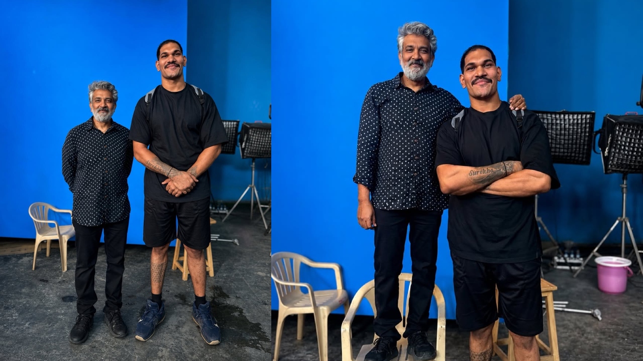 Rajamouli : వార‌ణాసి సెట్‌లో ఎంఎంఏ ఫైట‌ర్‌తో రాజ‌మౌళి