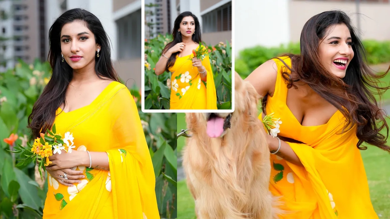 Vishnu Priya : ఎల్లో క‌ల‌ర్ శారీలో విష్ణు ప్రియ క్యూట్ ఫోటోలు.. కుర్రాళ్ల‌కు నిద్ర క‌రువే..