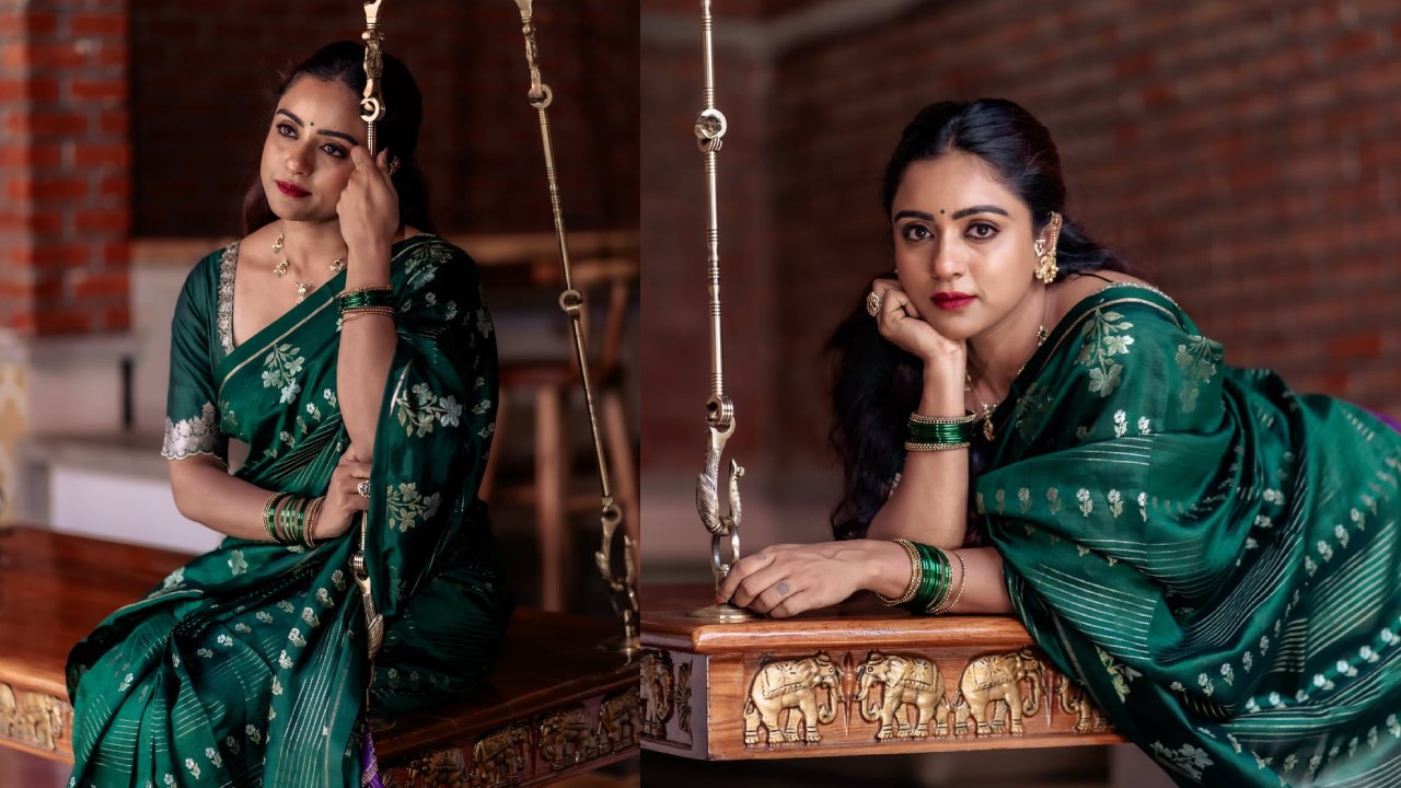 Vithika Sheru : ఊయలలో తెలుగింటి అందం.. చీరకట్టులో వితిక షేరు.. ఫొటోలు..