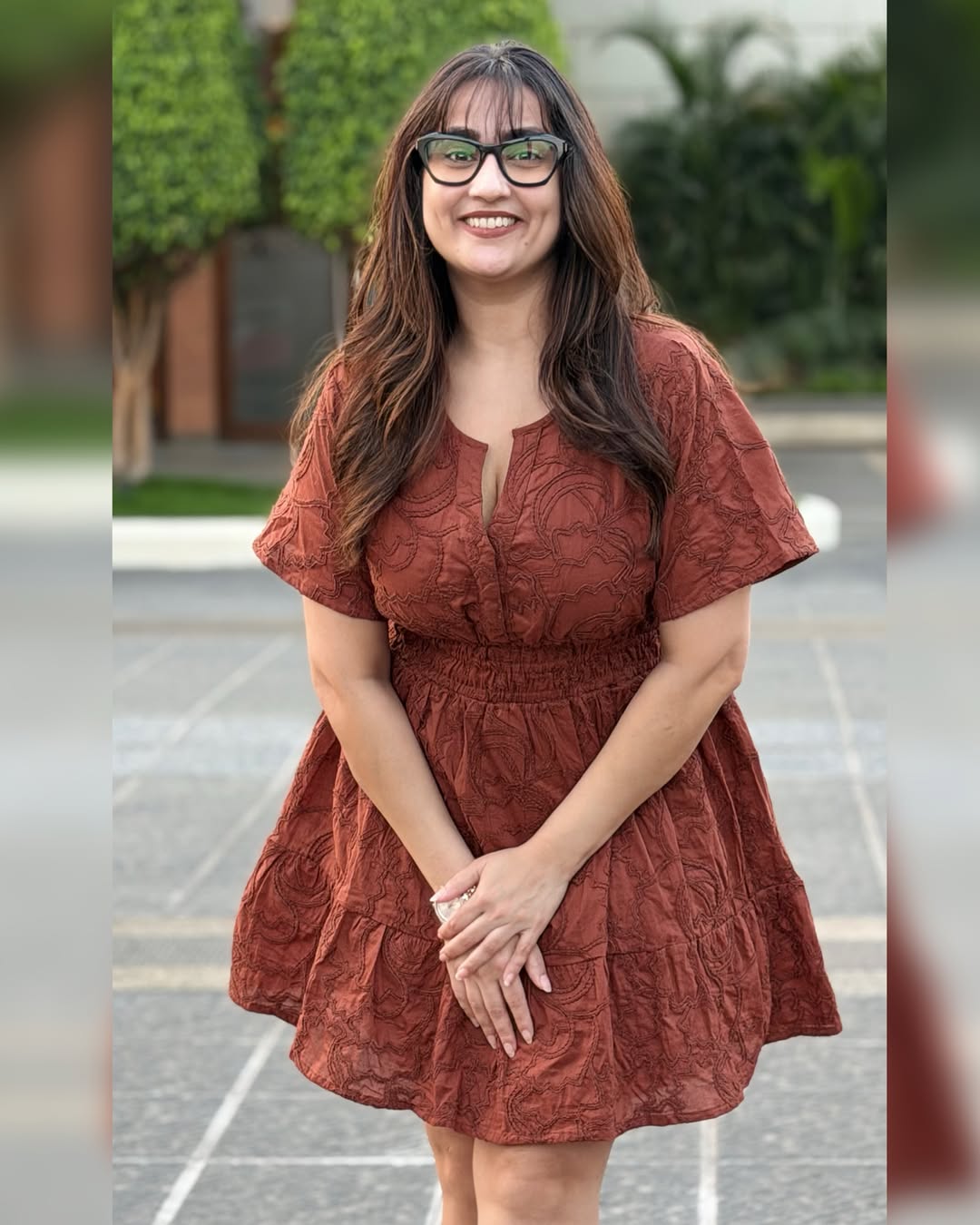 Anchor Manjusha Cute Looks in Gown