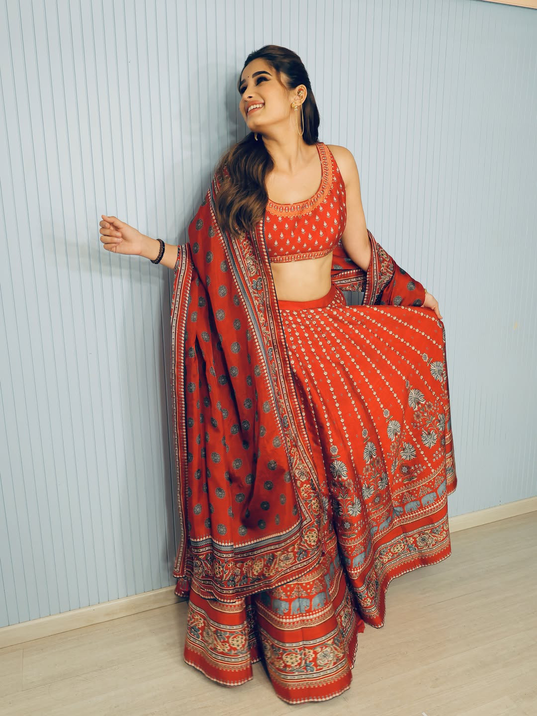 rasha thadani stunning looks in srinivasa mangapuram movie event