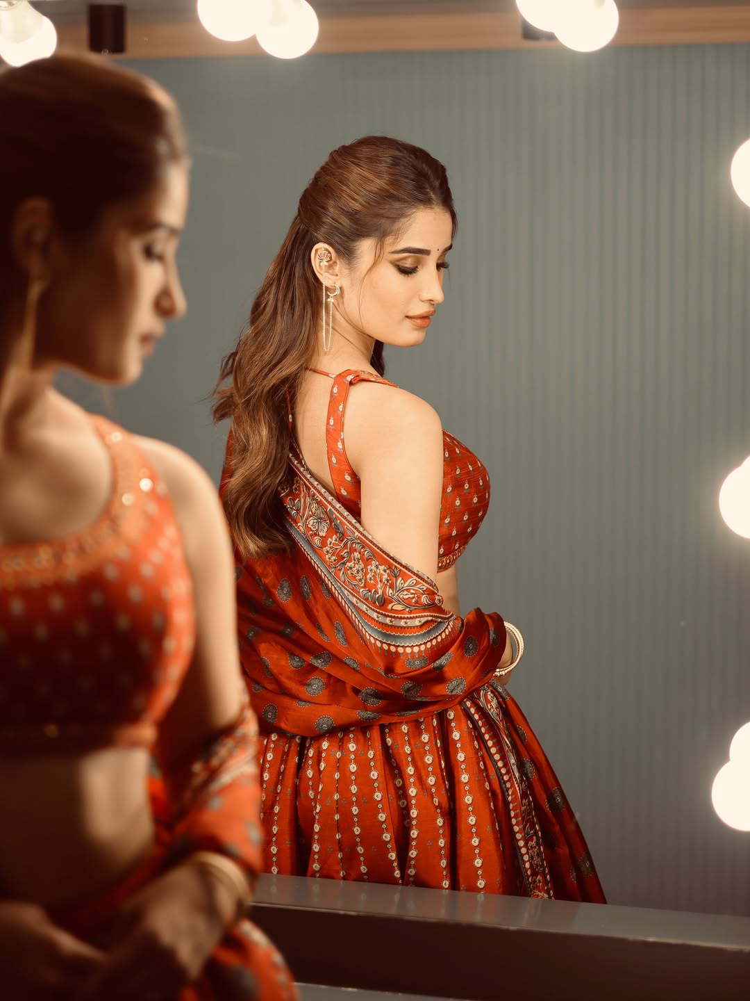 rasha thadani stunning looks in srinivasa mangapuram movie event