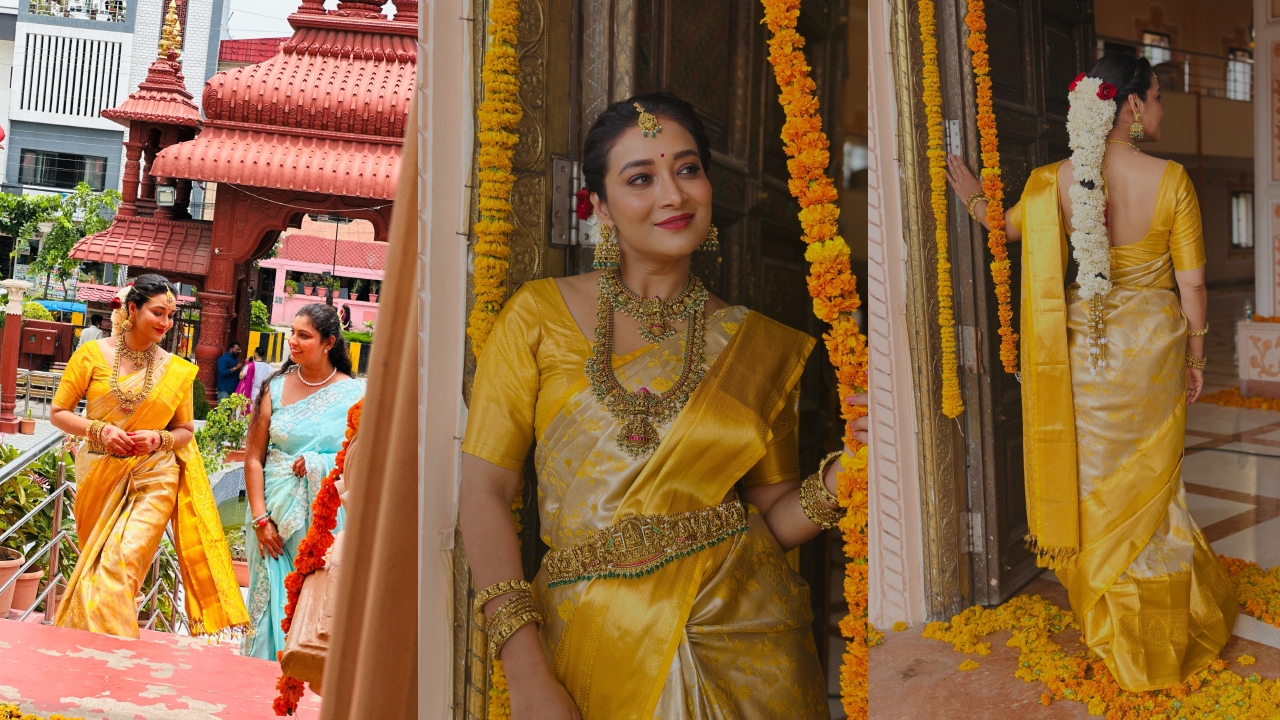 Bhanu Shree : అచ్చ‌మైన తెలుగు అమ్మాయిలా.. ప‌ట్టుచీర‌లో భానుశ్రీ.. ఫోటోలు