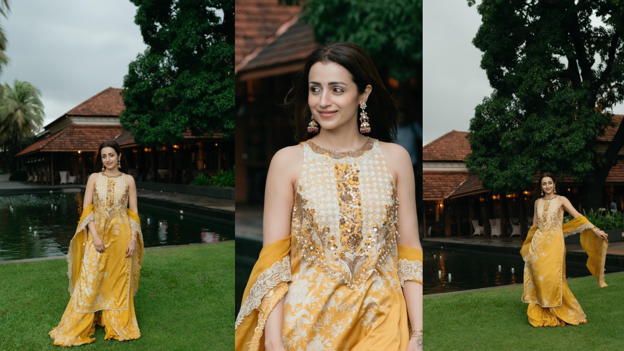 Trisha : గోల్డ్ రంగు డ్రెస్‌లో దేవ‌క‌న్య‌లా మెరిసిపోతున్న త్రిష‌..