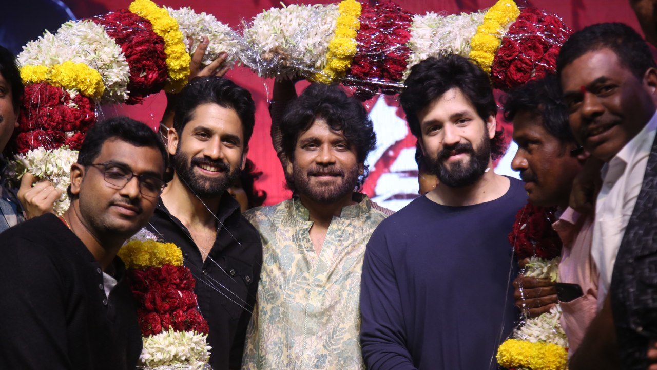Akkineni Hero's Nagarjuna Naga Chaitanya Akhil in Lenin Blockbuster Vaibhavam Event