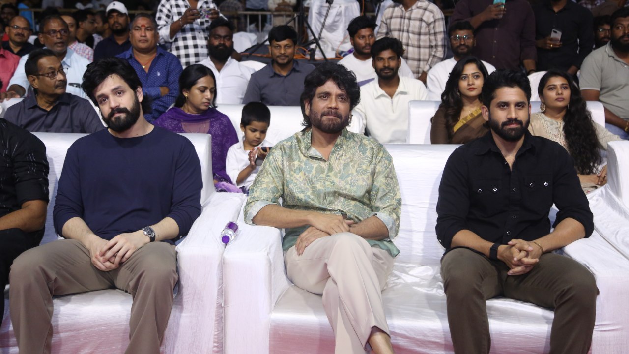 Akkineni Hero's Nagarjuna Naga Chaitanya Akhil in Lenin Blockbuster Vaibhavam Event