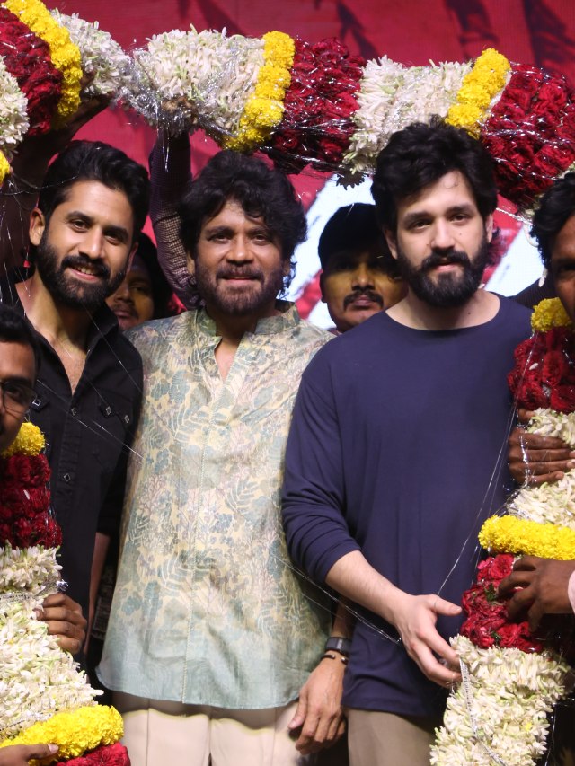 Akkineni Hero's Nagarjuna Naga Chaitanya Akhil in Lenin Blockbuster Vaibhavam Event
